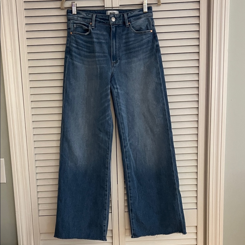 PAIGE Anessa High Rise Wide Leg Jeans in Mesmerize 27